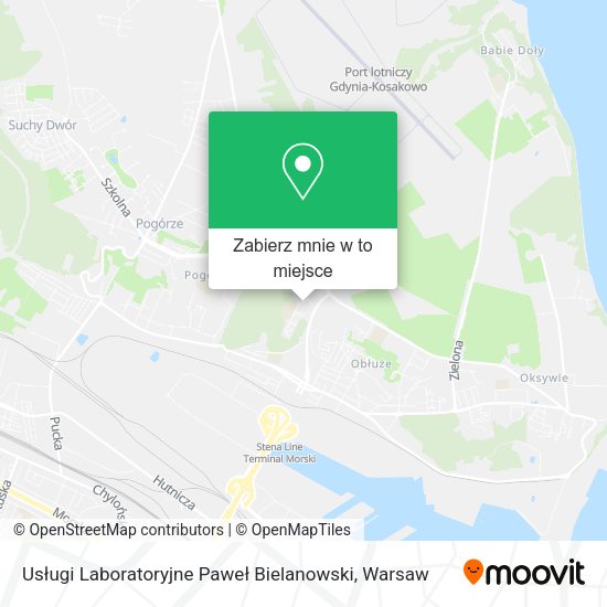 Mapa Usługi Laboratoryjne Paweł Bielanowski