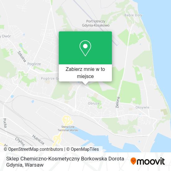 Mapa Sklep Chemiczno-Kosmetyczny Borkowska Dorota Gdynia