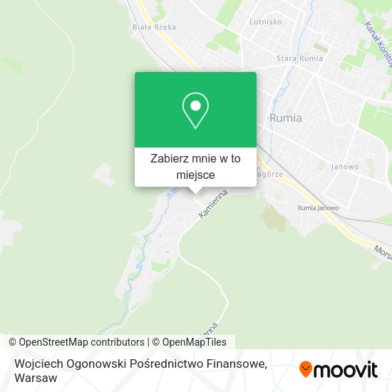 Mapa Wojciech Ogonowski Pośrednictwo Finansowe