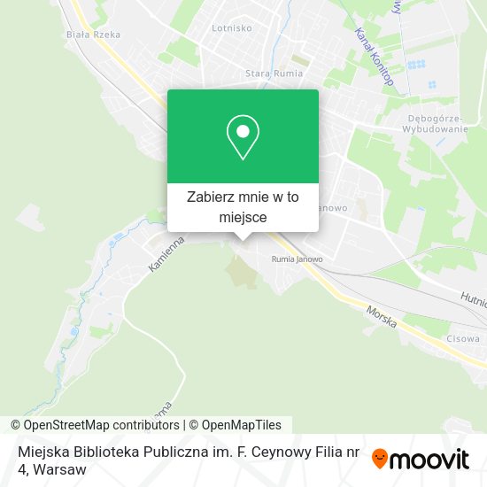 Mapa Miejska Biblioteka Publiczna im. F. Ceynowy Filia nr 4