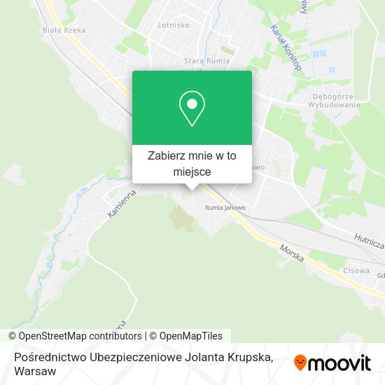 Mapa Pośrednictwo Ubezpieczeniowe Jolanta Krupska