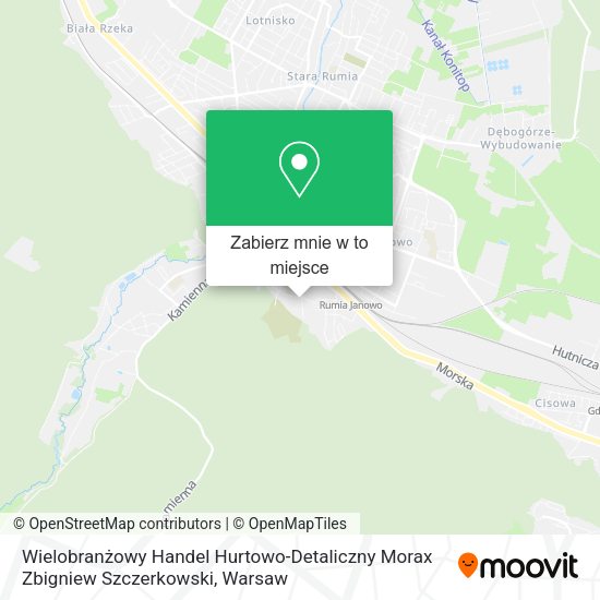 Mapa Wielobranżowy Handel Hurtowo-Detaliczny Morax Zbigniew Szczerkowski