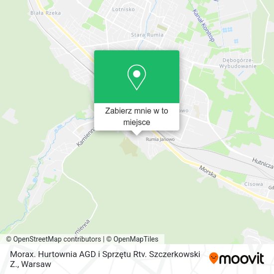 Mapa Morax. Hurtownia AGD i Sprzętu Rtv. Szczerkowski Z.