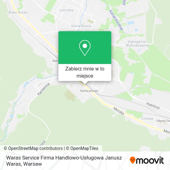 Mapa Waras Service Firma Handlowo-Usługowa Janusz Waras