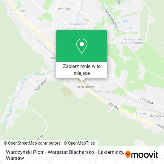 Mapa Wardzyński Piotr - Warsztat Blacharsko - Lakierniczy