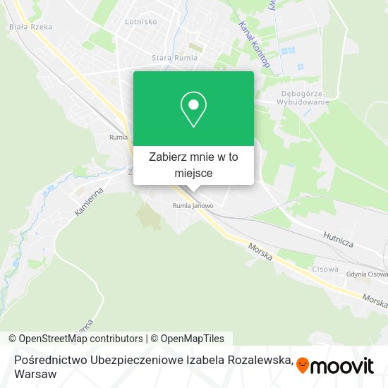 Mapa Pośrednictwo Ubezpieczeniowe Izabela Rozalewska