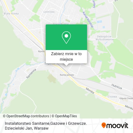 Mapa Instalatorstwo Sanitarne,Gazowe i Grzewcze. Dziecielski Jan