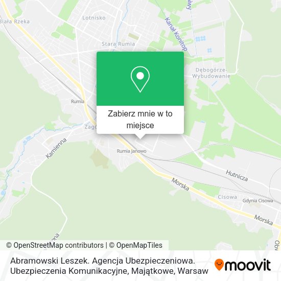 Mapa Abramowski Leszek. Agencja Ubezpieczeniowa. Ubezpieczenia Komunikacyjne, Majątkowe