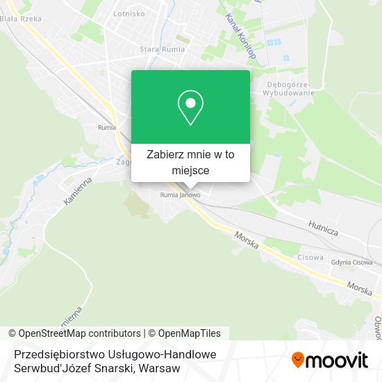 Mapa Przedsiębiorstwo Usługowo-Handlowe Serwbud'Józef Snarski