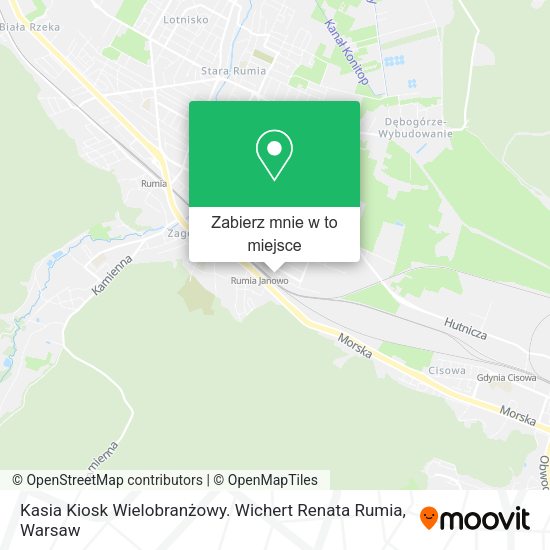 Mapa Kasia Kiosk Wielobranżowy. Wichert Renata Rumia