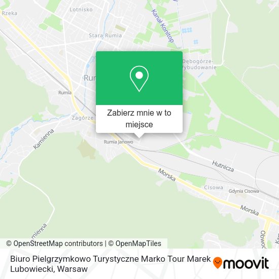 Mapa Biuro Pielgrzymkowo Turystyczne Marko Tour Marek Lubowiecki