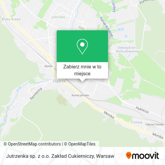 Mapa Jutrzenka sp. z o.o. Zakład Cukierniczy