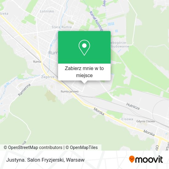 Mapa Justyna. Salon Fryzjerski