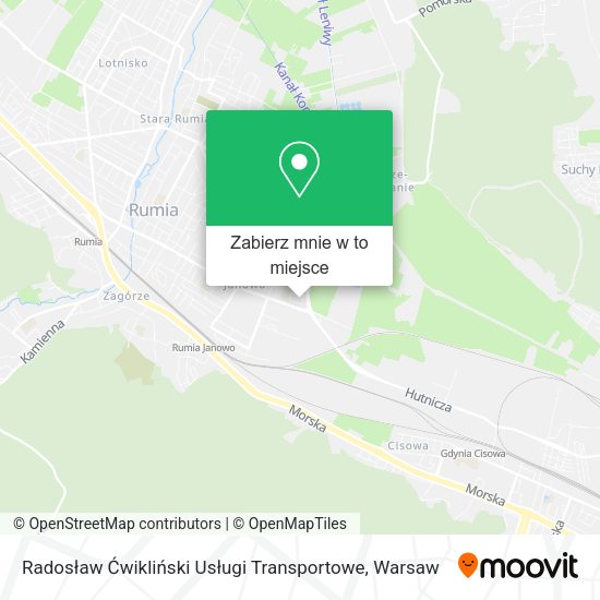 Mapa Radosław Ćwikliński Usługi Transportowe