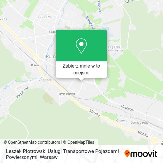 Mapa Leszek Piotrowski Usługi Transportowe Pojazdami Powierzonymi