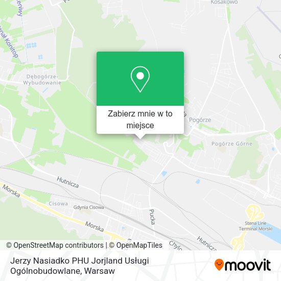 Mapa Jerzy Nasiadko PHU Jorjland Usługi Ogólnobudowlane