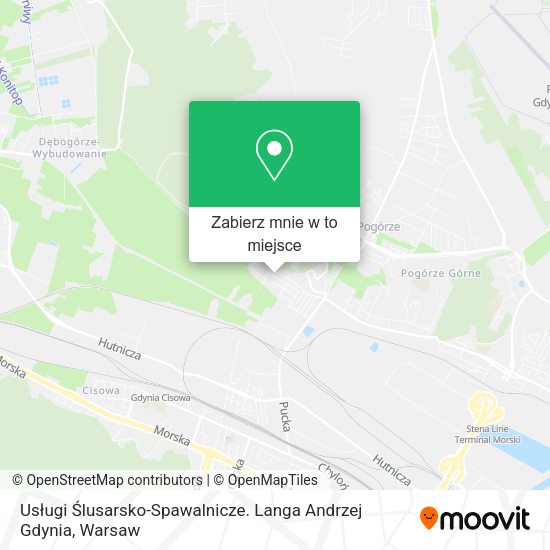 Mapa Usługi Ślusarsko-Spawalnicze. Langa Andrzej Gdynia