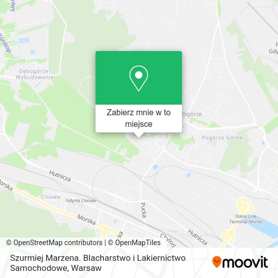 Mapa Szurmiej Marzena. Blacharstwo i Lakiernictwo Samochodowe