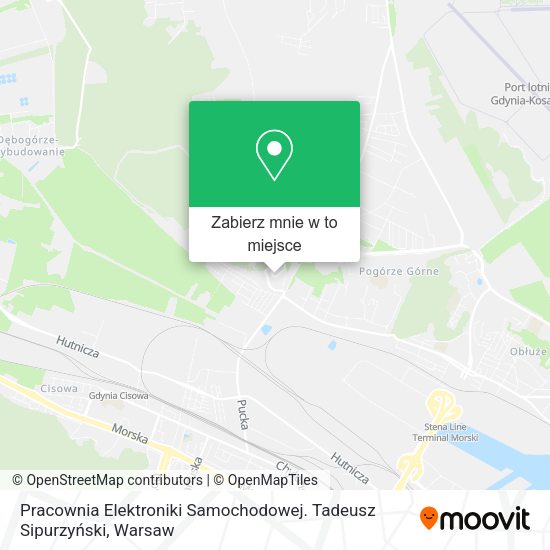 Mapa Pracownia Elektroniki Samochodowej. Tadeusz Sipurzyński