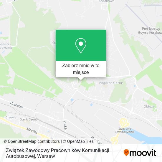 Mapa Związek Zawodowy Pracowników Komunikacji Autobusowej