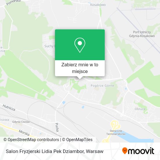 Mapa Salon Fryzjerski Lidia Pek Dziambor