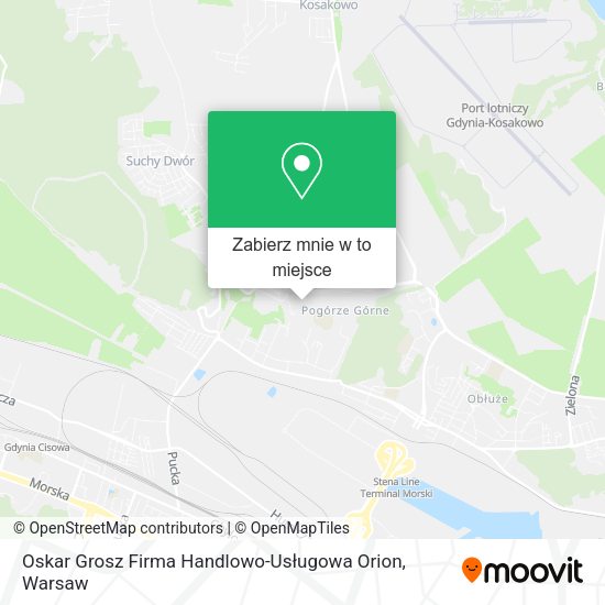 Mapa Oskar Grosz Firma Handlowo-Usługowa Orion