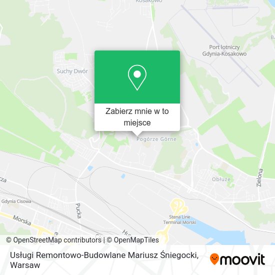 Mapa Usługi Remontowo-Budowlane Mariusz Śniegocki