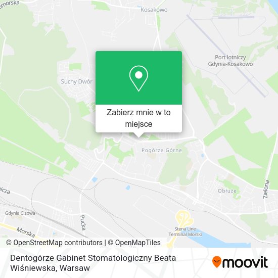 Mapa Dentogórze Gabinet Stomatologiczny Beata Wiśniewska