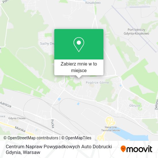 Mapa Centrum Napraw Powypadkowych Auto Dobrucki Gdynia