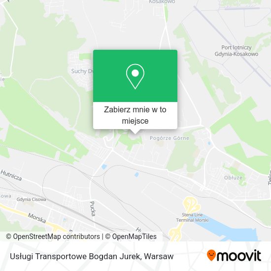 Mapa Usługi Transportowe Bogdan Jurek