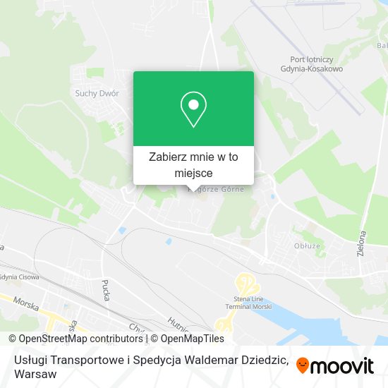 Mapa Usługi Transportowe i Spedycja Waldemar Dziedzic