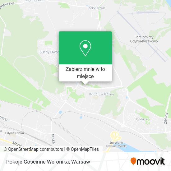 Mapa Pokoje Goscinne Weronika