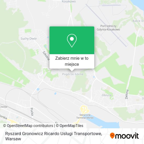 Mapa Ryszard Gronowicz Ricardo Uslugi Transportowe