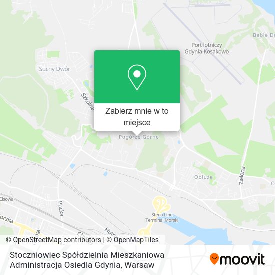 Mapa Stoczniowiec Spółdzielnia Mieszkaniowa Administracja Osiedla Gdynia