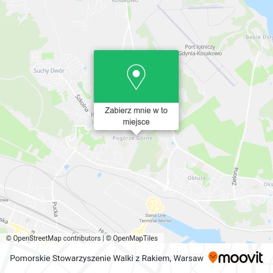 Mapa Pomorskie Stowarzyszenie Walki z Rakiem