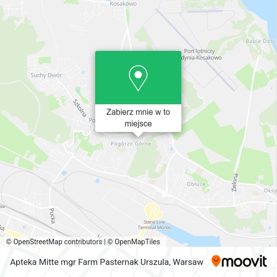 Mapa Apteka Mitte mgr Farm Pasternak Urszula