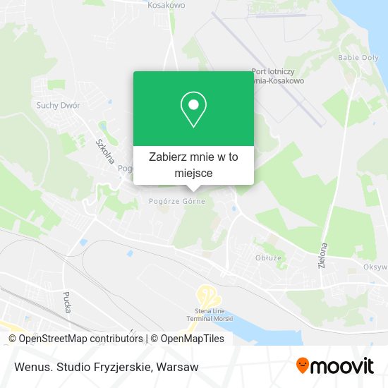 Mapa Wenus. Studio Fryzjerskie