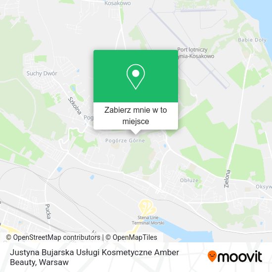 Mapa Justyna Bujarska Usługi Kosmetyczne Amber Beauty