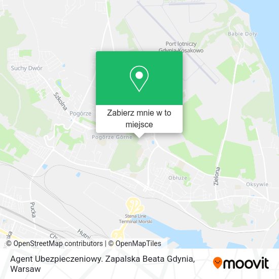 Mapa Agent Ubezpieczeniowy. Zapalska Beata Gdynia