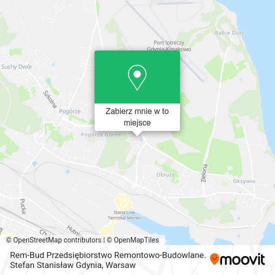 Mapa Rem-Bud Przedsiębiorstwo Remontowo-Budowlane. Stefan Stanisław Gdynia