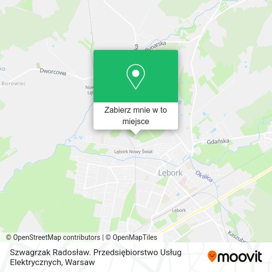 Mapa Szwagrzak Radosław. Przedsiębiorstwo Usług Elektrycznych