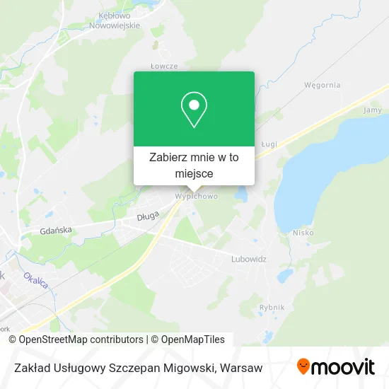 Mapa Zakład Usługowy Szczepan Migowski