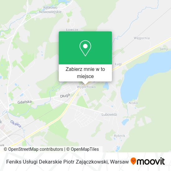 Mapa Feniks Usługi Dekarskie Piotr Zajączkowski