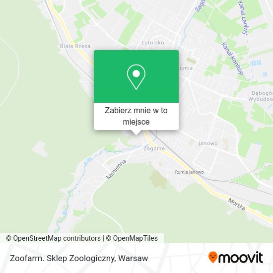 Mapa Zoofarm. Sklep Zoologiczny