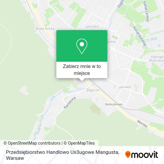 Mapa Przedsiębiorstwo Handlowo Us3ugowe Mangusta