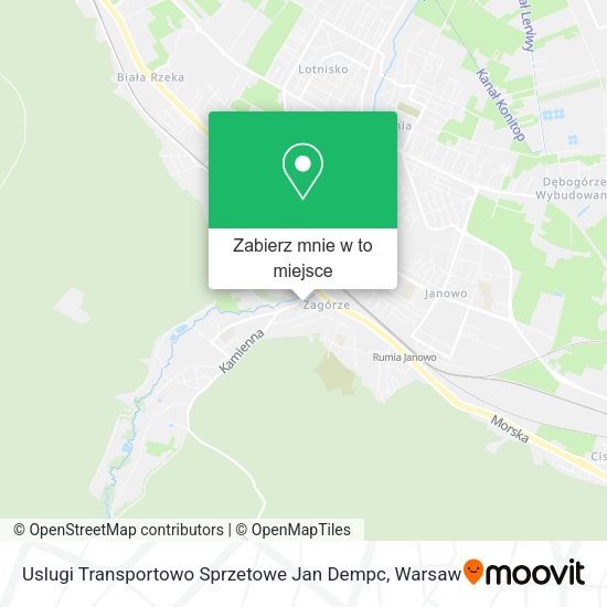 Mapa Uslugi Transportowo Sprzetowe Jan Dempc