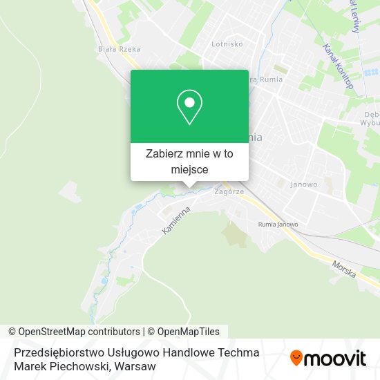 Mapa Przedsiębiorstwo Usługowo Handlowe Techma Marek Piechowski