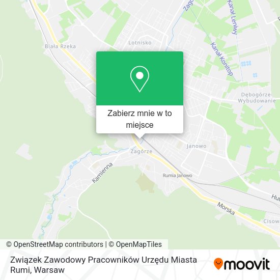 Mapa Związek Zawodowy Pracowników Urzędu Miasta Rumi