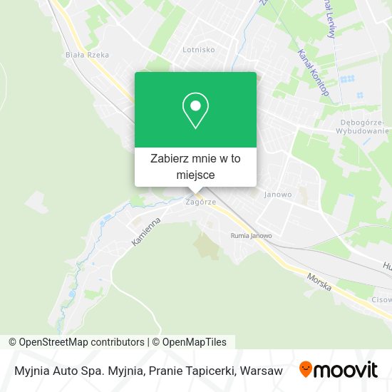 Mapa Myjnia Auto Spa. Myjnia, Pranie Tapicerki