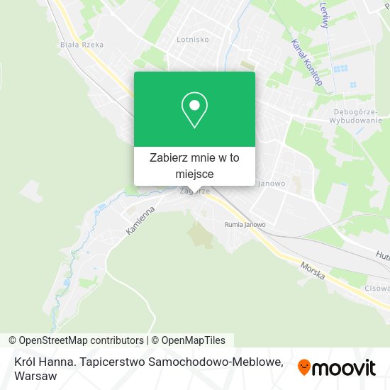 Mapa Król Hanna. Tapicerstwo Samochodowo-Meblowe